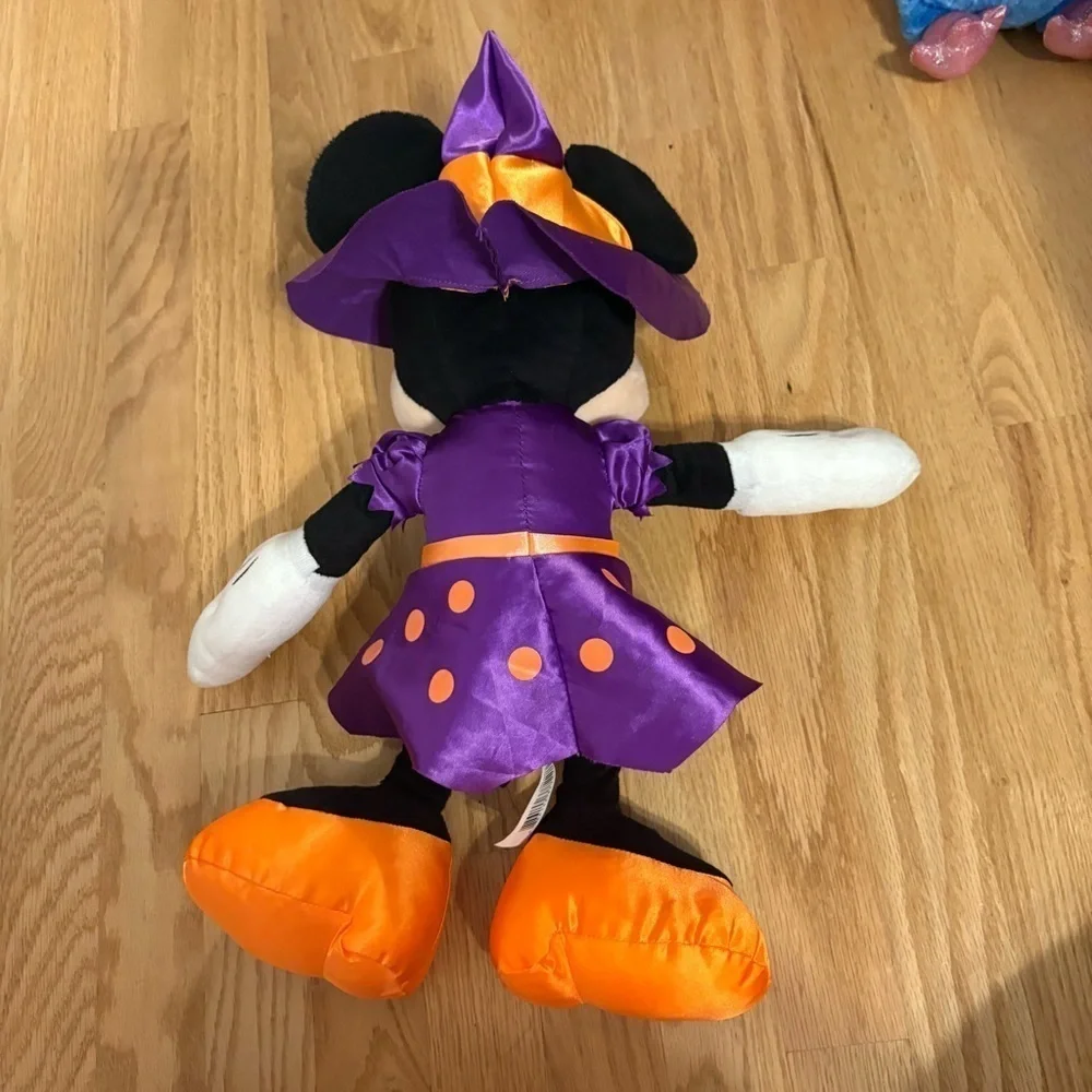 Disney Minnie Mouse 21” Wicked Witch Purple Orange Halloween Plush Stuffed